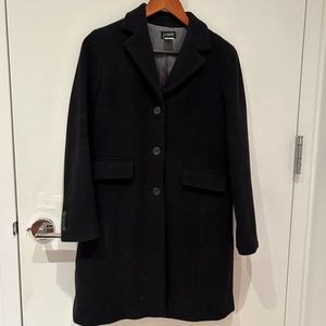 J Crew black wool/cashmere coat